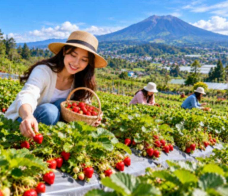 Petik Srtrawberry di Berastagi